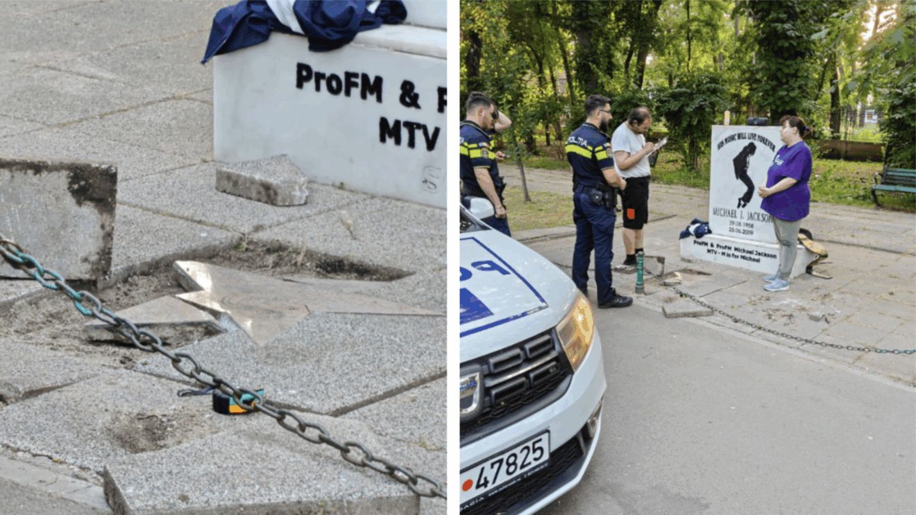 Monumentul lui Michael Jackson din Herăstrău, VANDALIZAT! Autoritățile au fost imediat sesizate