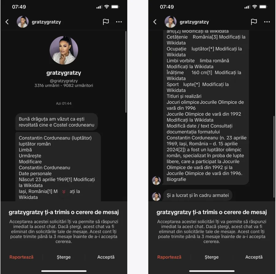 A fost mesajul transmis de Grațiela jurnalistei/foto: Social media