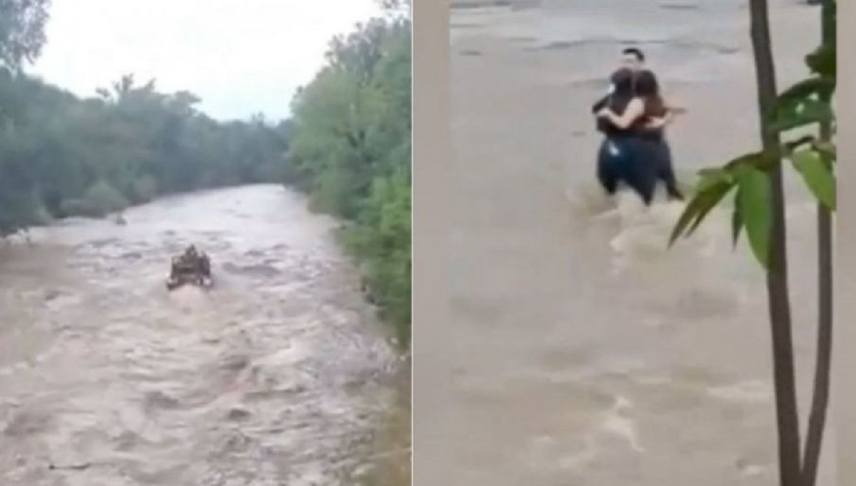 Autorităție din Italia îi caută pe cei trei români dispăruți în apele râului Natisone/ sursă foto: captură video