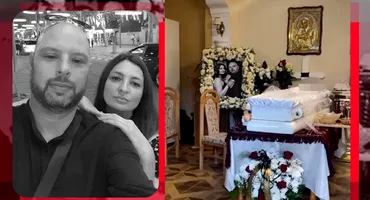 Primele imagini de la priveghiul lui Sorin și a Dianei Iacob. Obiectul pe care l-a pus familia în sicriul cu trupul neînsuflețit al fetiței lor