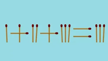 TEST IQ | Corectează ecuația I+II+III=III în 10 secunde! Doar geniile reușesc, mutând un singur băț de chibrit