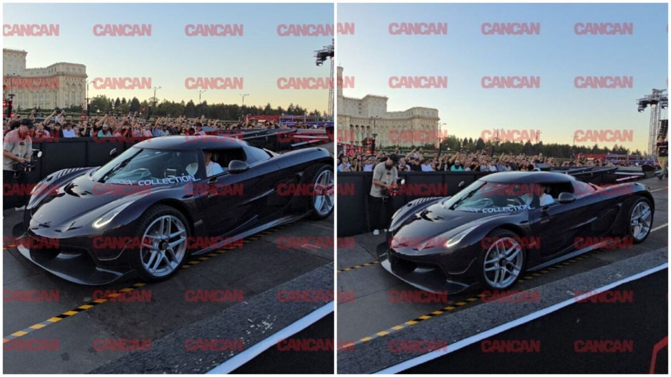 Bolidul care a atras privirile la București! Imagini cu mașina de 5 milioane de $ care a defilat în Piața Constituției