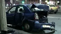 Beat și fără permis a făcut accident! A fugit apoi, cu polițiștii după el