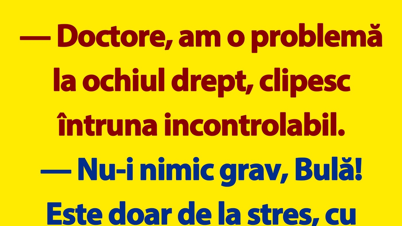 BANC | Bulă și problema la ochiul drept