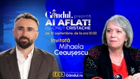 „Ai Aflat! cu Ionuț Cristache” începe joi, 10 septembrie, de la ora 15.00, live pe Gândul. Invitată: Mihaela Ceaușescu