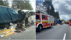 Masacru în Slovacia, după ce jumătate dintr-un autobuz a intrat sub un TIR românesc