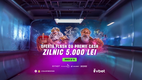 (P) VBET, ofertă Flash cu premii cash: 5.000 de lei zilnic la orice slot