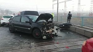 VIDEO | Carambol în Capitală! 20 de mașini avariate, trafic restricționat