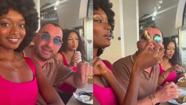 Reacția VIRALĂ a unei hostess din Londra, după ce Pescobar i-a dat să mănânce hamsii cu usturoi: ”Vorbești cu oamenii de la distanță”