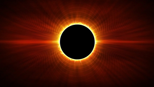 Iluzia optică genială care se produce în timpul Eclipsei totale de Soare. Poartă roşu şi verde pentru a o putea vedea