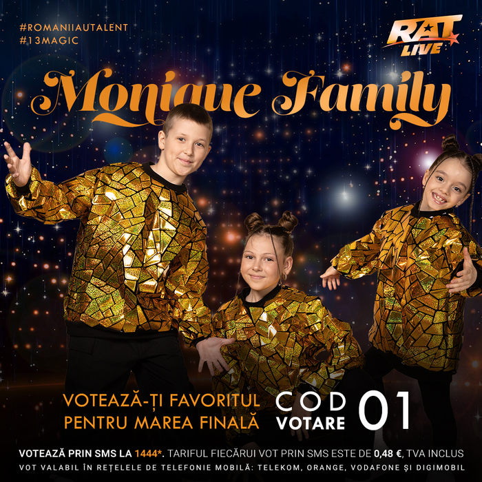 Monique Familii, finaliști Românii au talent (Foto: Facebook)