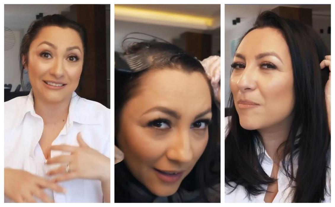 Andra, în ipostaze nemaivăzute până acum! S-a filmat în timp ce se vopsește singură acasă. Ce s-a întâmplat după ce și-a aplicat vopseaua pe păr