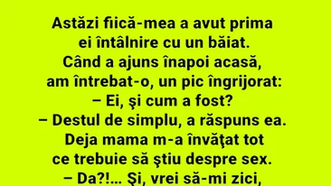 BANCUL ZILEI | Azi, fiica mea a avut prima ei întâlnire cu un băiat