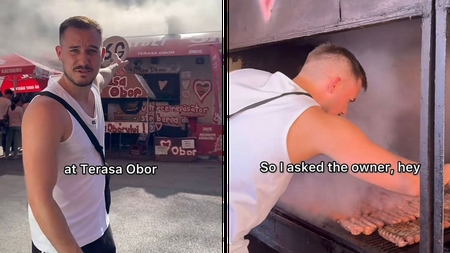 Cum a reacționat un influencer celebru din Serbia după ce a mâncat mici de la Obor. E viral pe TikTok!