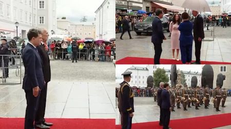 Nicușor Dan, alături Mirabela Grădinaru și cei doi copii, în vizită oficială la Salzburg. Cum au fost întâmpinați de președintele Austriei