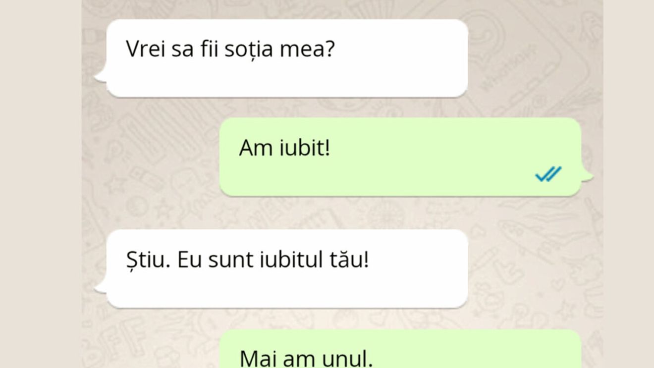 BANC | "Vrei să fii soția mea?" "Am iubit"