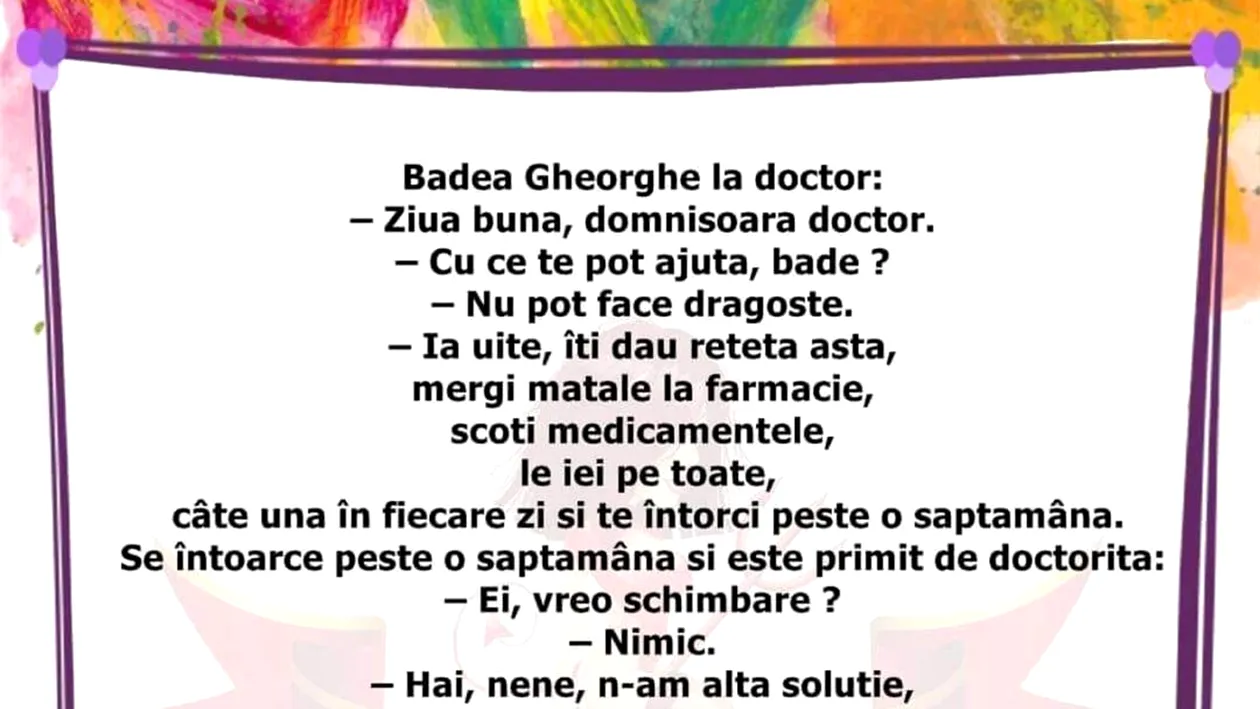 BANC | Badea Gheorghe, la doctor