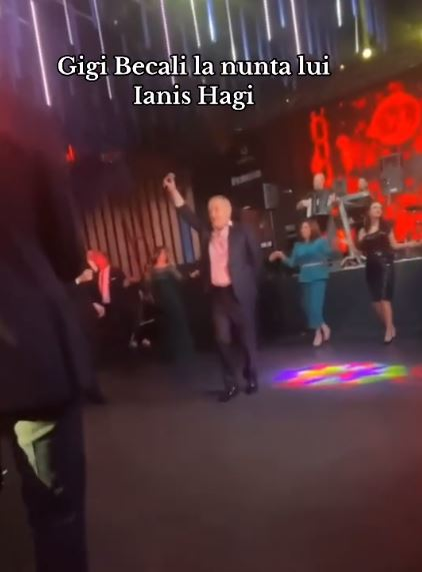 Gigi Becali, în formă maximă, pe ring, la cununia lui Ianis Hagi