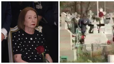 O mână de oameni la ceremonia de reînmormântare a Rodicăi Stănoiu. Primele imagini
