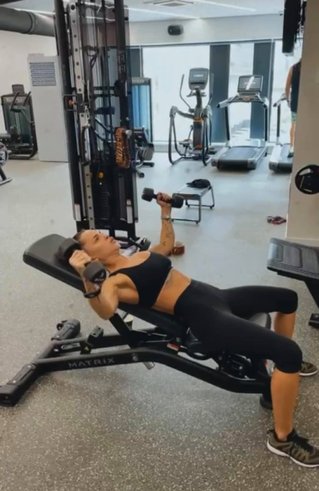 Diana Gureșoaie, la sala de fitness