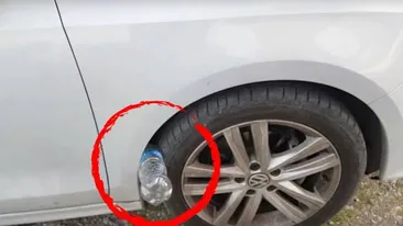 Romanii, în alertă! Ce înseamnă când găsești o sticlă la roata mașinii! Mare atenție!