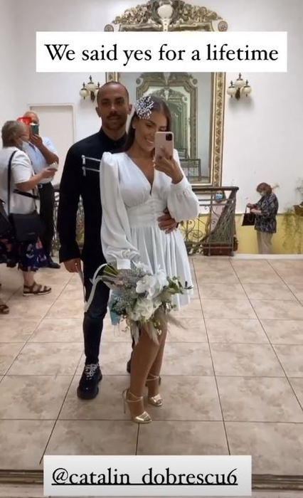 Oana Radu s-a casătorit cu antrenorul de fitness Cătălin Dobrescu! Ce rochie de mireasă a purtat în ziua cununiei civile