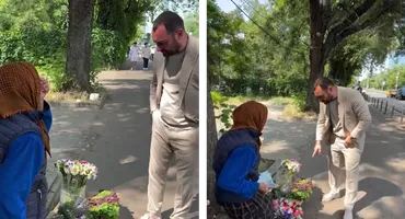 Ce a făcut Pescobar când a văzut o bunicuță care vindea flori pe o stradă din Capitală. Gestul lui s-a viralizat rapid!