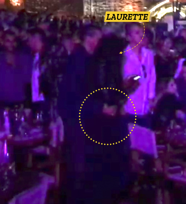 ”Modelul de ciocolată”, în toiul distracției din club