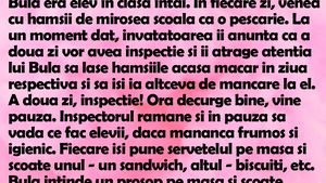 BANC | Bulă era elev în clasa întâi. În fiecare zi, venea cu hamsii de mirosea școala ca o pescărie