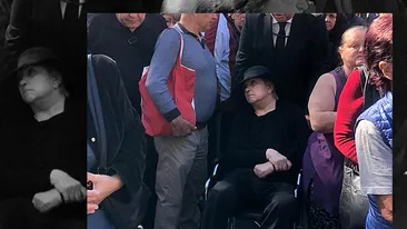 Soția maestrului, inertă în scaunul cu rotile! Imagini copleșitoare la funeraliile lui Alexandru Arșinel