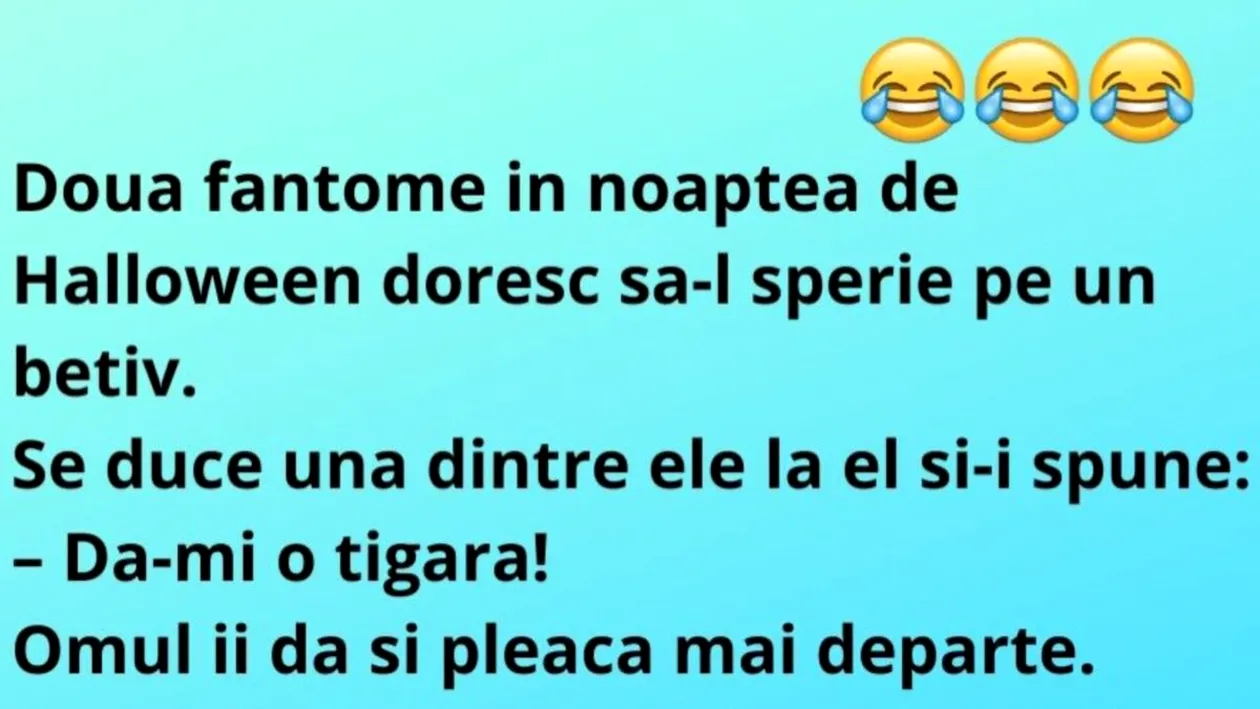 Bancul de luni | Două fantome vor să sperie un bețiv