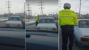 Polițistii din Olt au oprit această Dacie 1310! Au scos apoi telefonul și au început să filmeze! Cine se afla în mașină și cum s-a terminat totul! VIDEO