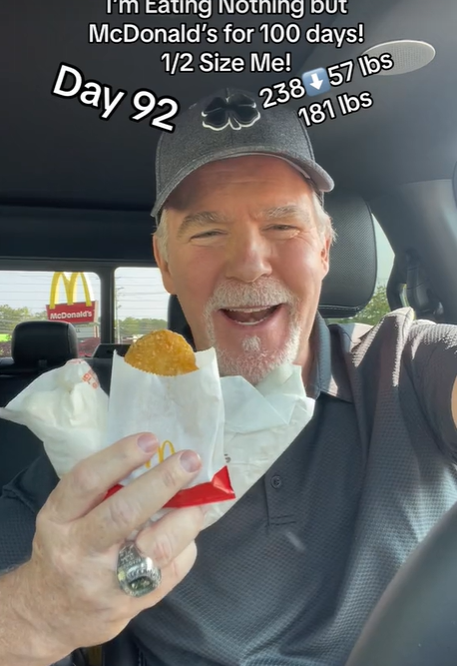 Kevin, bărbatul care a slăbit mâncând doar fast-food/ Foto: Captură video