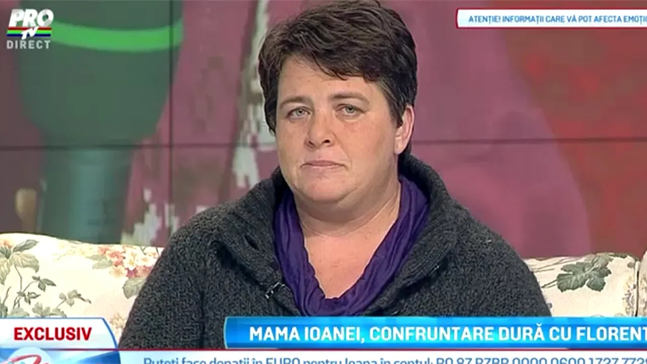 Declaratii CUTREMURATOARE! Mama Ioanei, CONFRUNTARE dura cu Florentina, in DIRECT la TV! A oparit-o si...