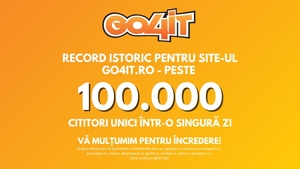 OFICIAL. Record istoric pentru site-ul go4it.ro – peste 100.000 de cititori unici într-o singură zi