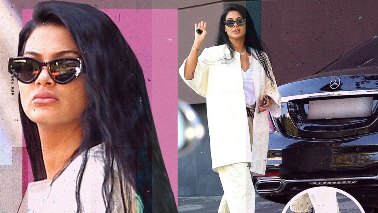 ”Regina” lui Florin Salam e ce trebuie: Mercedes top, ochelari Christian Dior (450 €) & adidași Yeezy Boost (2.400 €)