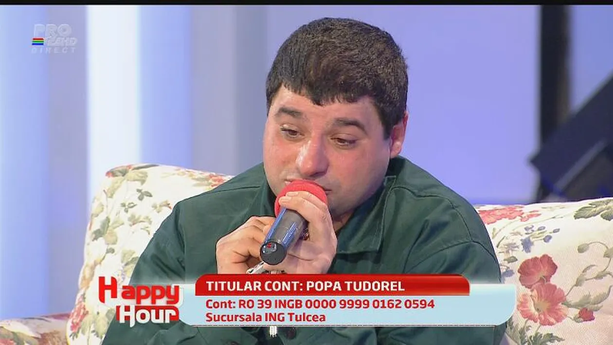 Omul bormaşină a primit cadou o garsonieră din partea Happy Hour. Vezi reacţia incredibilă a lui Tudorel la aflarea veştii