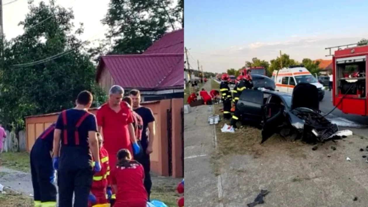 Tragedie în Vaslui! O familie se întorcea de la nuntă când mașina s-a izbit de un cap de pod: o femeie a murit și alte 3 persoane au ajuns în stare gravă la spital