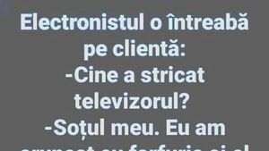 BANCUL DE LUNI | „Cine a stricat televizorul?”