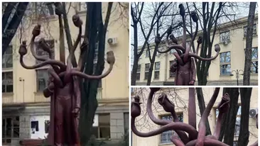 Statuia care i-a băgat în sperieți pe ieșeni. Cetățenii vor eliminarea sculpturii: ”Trebuie să dispară!”