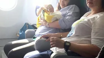 Însărcinată în luna a şasea, o femeie a născut în avion! Ce gest au făcut pasagerii