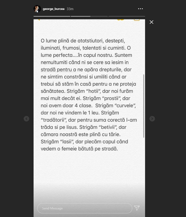 George Burcea, nou mesaj tranșant după scandalul cu Andreea Bălan de Paște: “Pasărea pe limba ei piere”