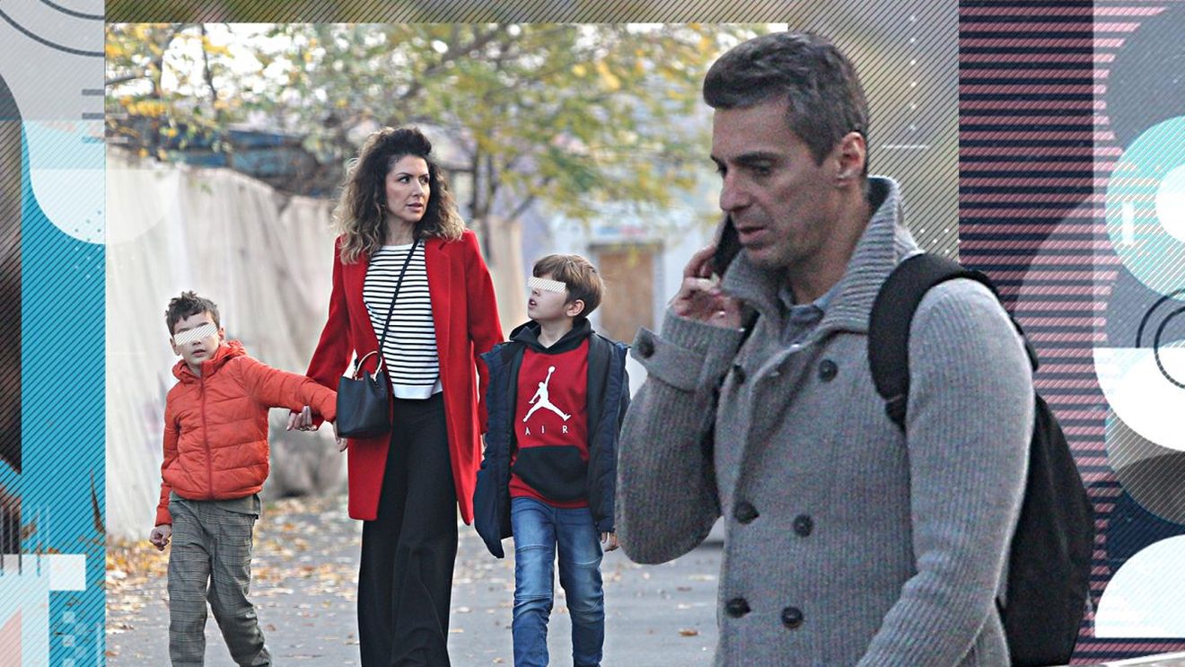 Mircea Badea cu discuțiile, iar Carmen Brumă cu copilul! Prezentatorul TV e „absorbit” de telefon chiar și-n timpul liber