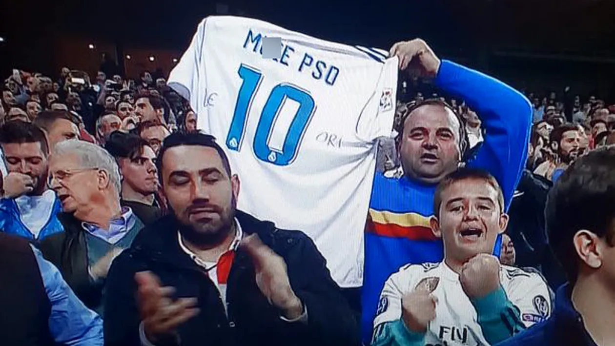 Cine este românul care a afișat tricoul cu mesajul ”M..e PSD”, la meciul Real Madrid – Plzen