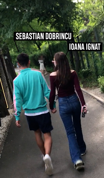 Sebastian și Ioana, plimbare romantică în parc