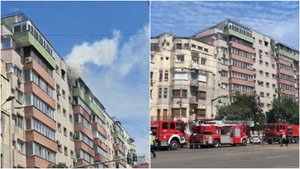 Incendiu puternic în Capitală, pe Calea Moșilor! Pompierii intervin în forță, după ce flăcările au izbucnit la etajul 8 al unui bloc