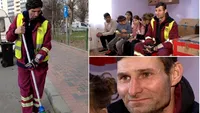 Povestea emoţionantă a măturătorului căruia i-a fost ruşine să participe la serbarea fetiţei lui. Va primi un apartament social, iar oamenii au donat pentru el zeci de mii de lei