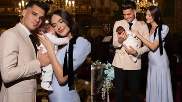 Nu e o glumă! Câți lei costă rochia purtată de Elena Hagi la botezul băiețelului ei