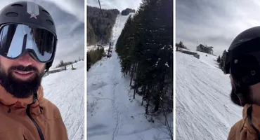 Vedeta de la Power Couple, luată cu targa de pe pârtie! S-a accidentat în timp ce se dădea cu placa: „Nu te grăbi să faci pe profesorul”