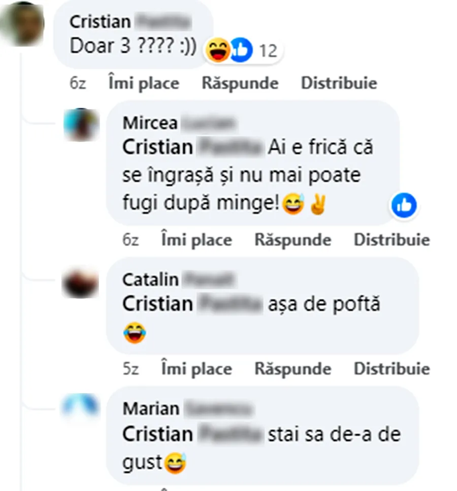 Ce comentariu i-a lăsat un român lui Cristiano Ronaldo, după ce l-a văzut cu o farfurie cu 3 mici, în față: "Doar.."